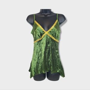 Crushed velvet tank top large